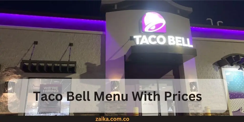 Taco Bell menu with prices 