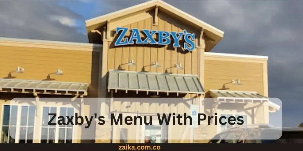 Zaxby's Menu With Prices 